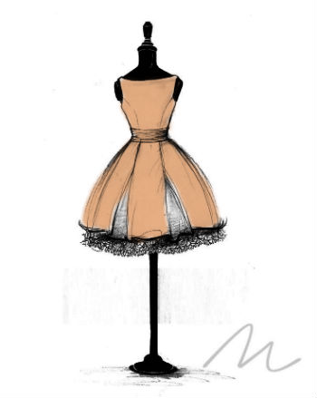 a sketch of a dress