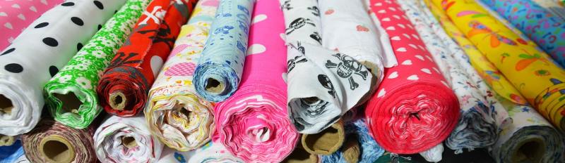 rolls of fabric